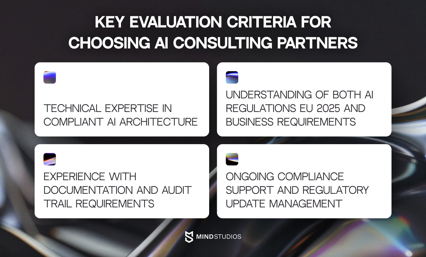 Key evaluation criteria for choosing AI consulting partners