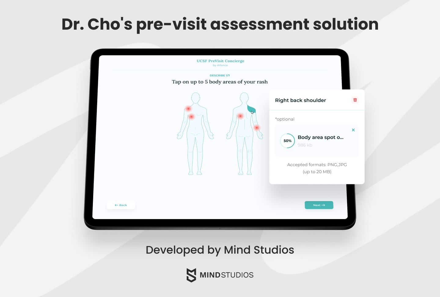Dr. Cho's pre-visit assessment solution developed by Mind Studios