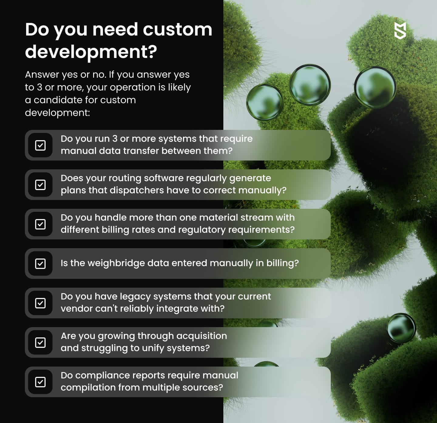 Self-assessment quiz on whether you need custom development