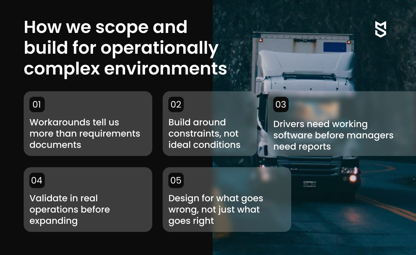 How we scope and build for operationally complex environments