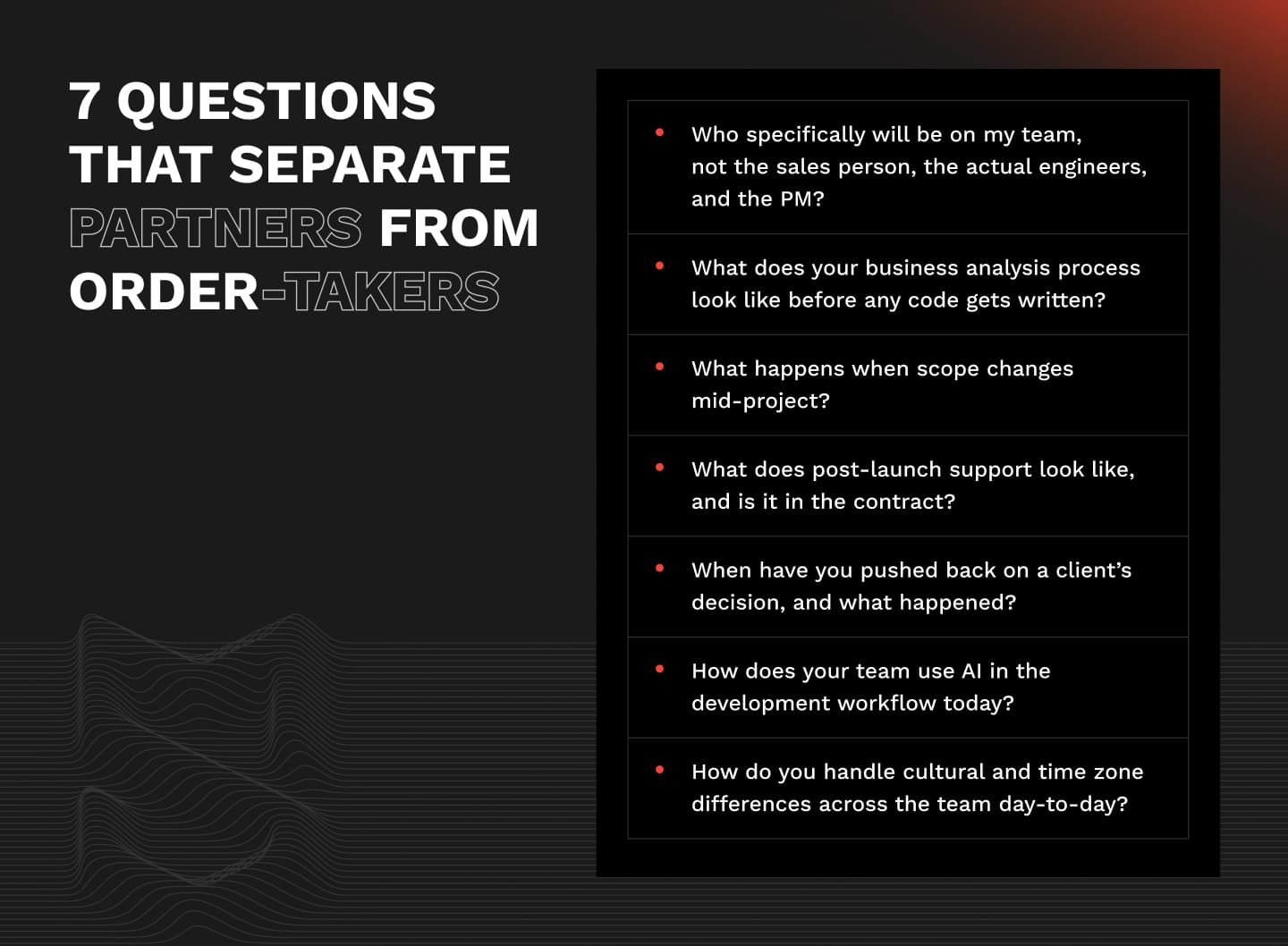 7 questions that separate partners from order-takers
