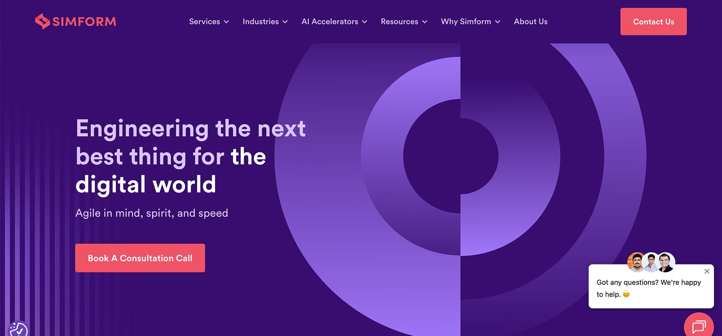 Simform US-based software development company